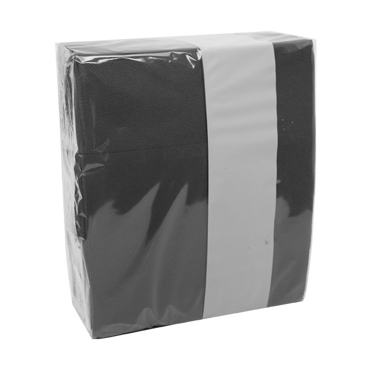 Cutlery Napkin Fold Micropoint 33x40cm Black (60 Units)
