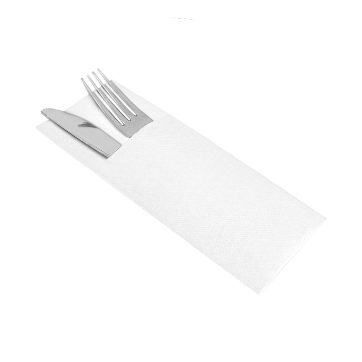 Cutlery Napkin Fold Micropoint 33x40cm White (60 Units)