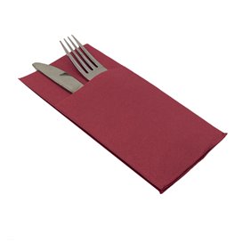 Cutlery Napkin Fold Micropoint 40x40cm Burgundy (30 Units)