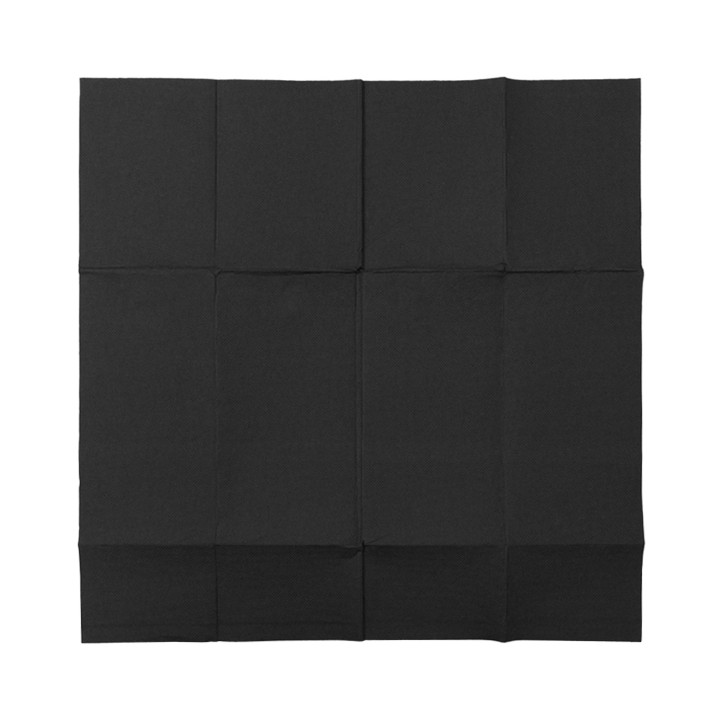 Cutlery Napkin Fold Micropoint 40x40cm Black (30 Units)