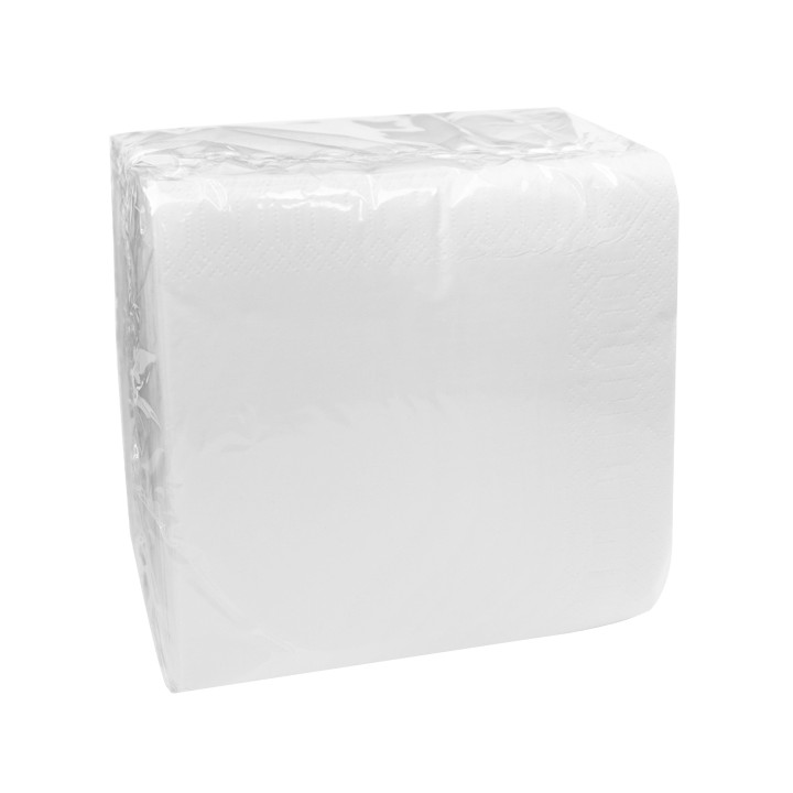 Paper Napkin with Border 40x40cm 1-ply White (200 Units)