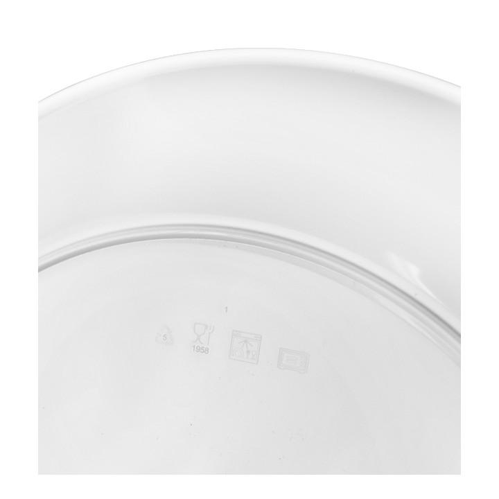 Reusable Plate Durable PP Mineral White Ø23,5cm (60 Units)