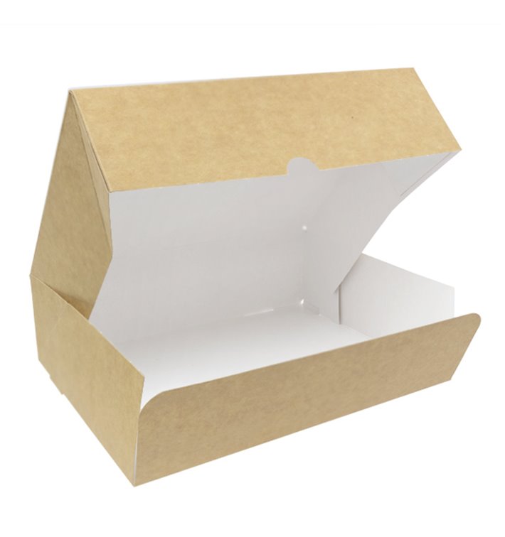 Kraft Cardboard Bakery Box 20,4x15,8x6cm 1kg (250 Units)