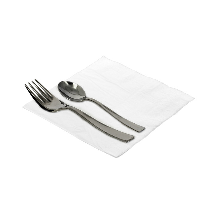 Paper Napkin with Border 40x40cm 1-ply White (9.600 Units)