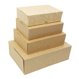 Kraft Cardboard Bakery Box 20,4x15,8x6cm 1kg (250 Units)