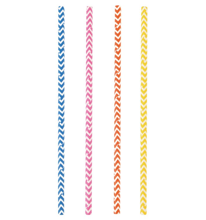 Straight Paper Cane Colors Ø8mm 40cm (50 Units)