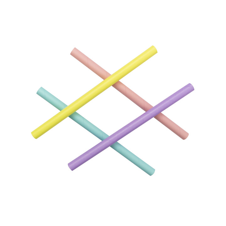 Straight Paper Cane Colors Ø1,2cm 20cm (50 Units)