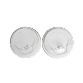 Lid for Paper Cup Hole White 12, 16 and 22 Oz Ø9,0cm (1000 Units)