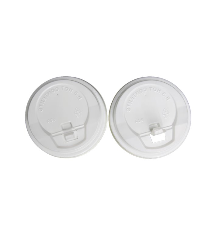 Lid for Paper Cup Hole White 12, 16 and 22 Oz Ø9,0cm (1000 Units)