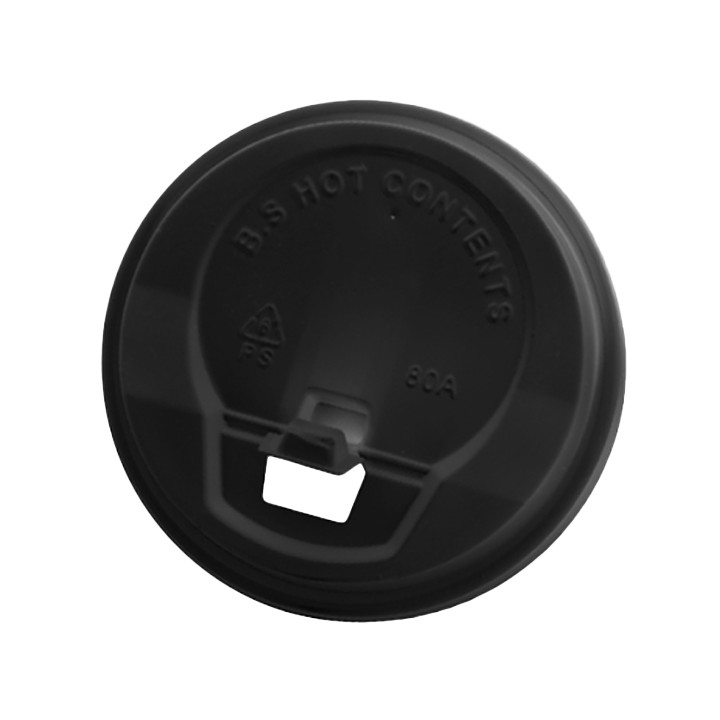 Lid for Paper Cup Hole Black Carton 8, 9, 12 Oz Ø8,0cm (100 Units)  