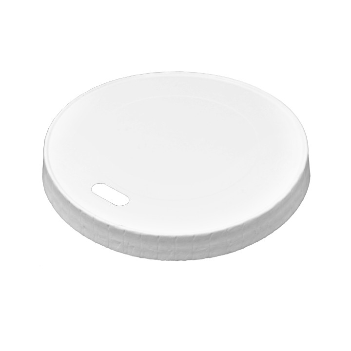 Travel Lid with White Paper Hole Ø8,0cm (50 Units) 