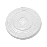 Plastic Lid with Straw Slot PS for Cups of 12, 16, 22 Oz Ø9,0cm 490ml (100 Units)