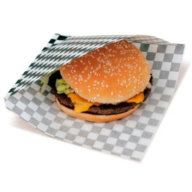 Paper Food Bag Grease-Proof Opened L Shape Black 16x16,5cm (5000 Units)