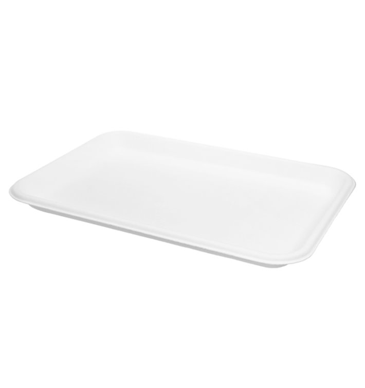 White Sugar Cane Tray 20,5x14,5cm (50 Units)