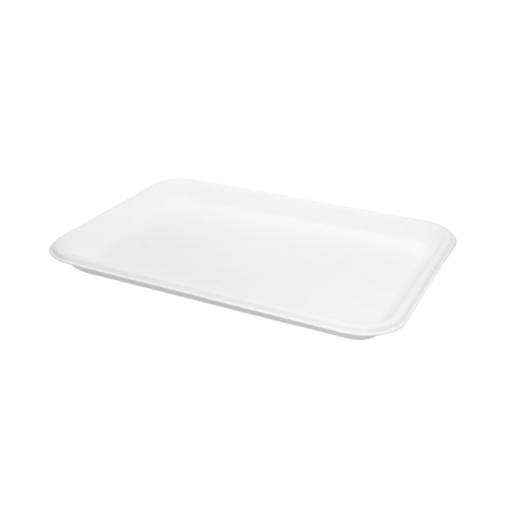 White Sugar Cane Tray 20,5x14,5cm (50 Units)