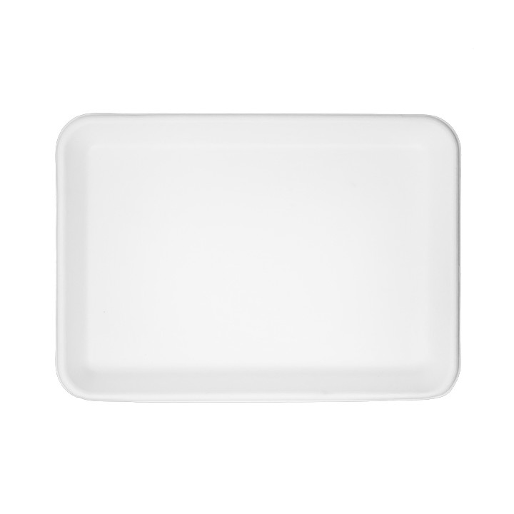 White Sugar Cane Tray 24,5x17,5cm (50 Units) 