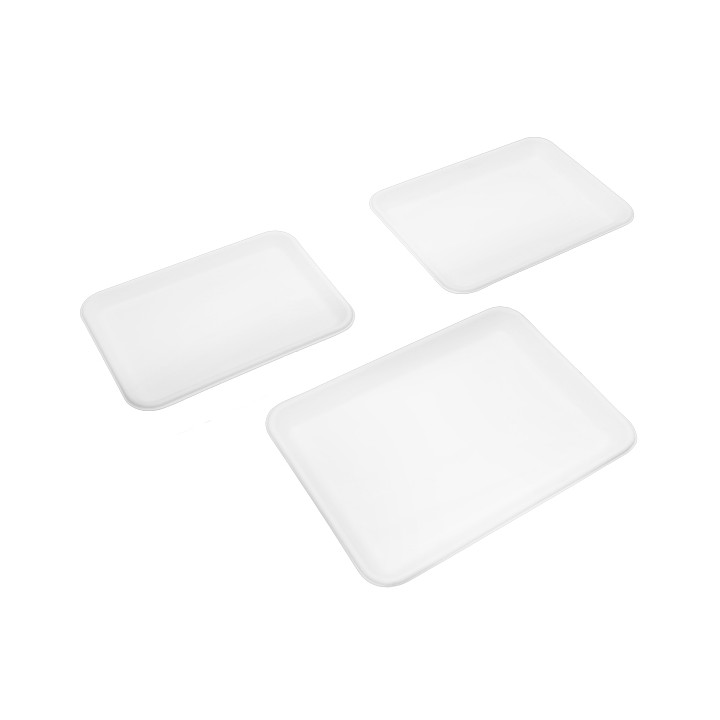 White Sugar Cane Tray 24,5x17,5cm (50 Units) 
