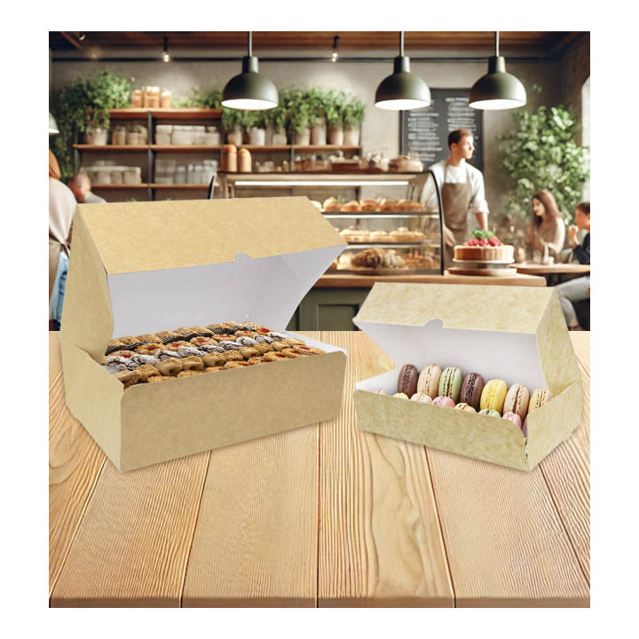 Kraft Cardboard Bakery Box 25,8x18,9x8cm 2kg (240 Units)
