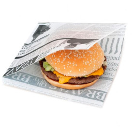 Paper Food Bag Grease-Proof Opened L Shape 17x18cm (4000 Units)