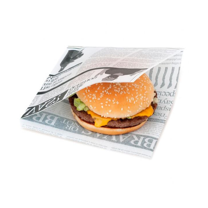 Paper Food Bag Grease-Proof Opened L Shape 17x18cm (4000 Units)