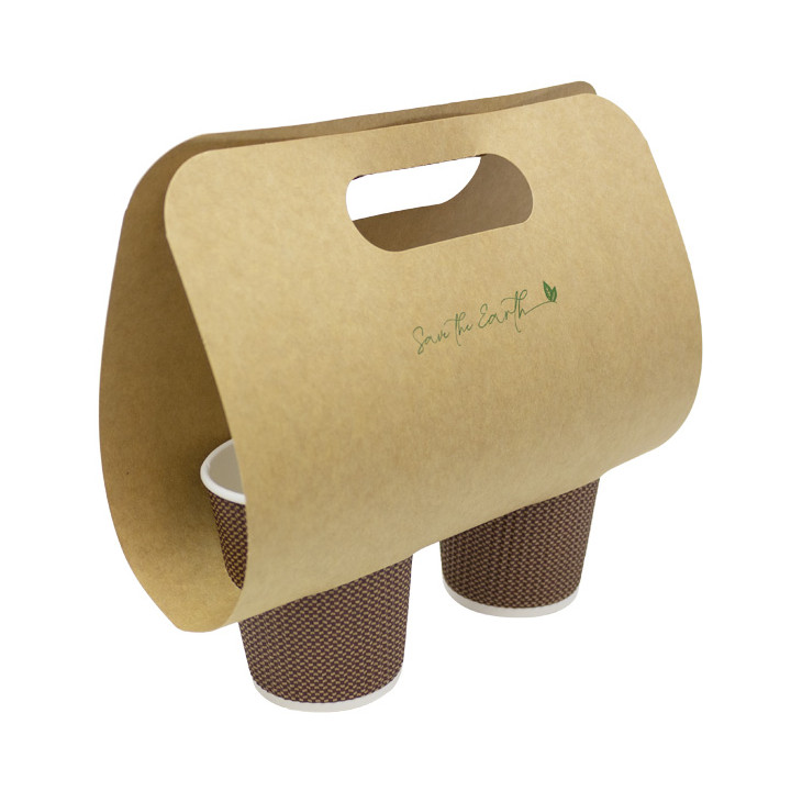Paper Kraft Cup Carrier 23,9x18cm Ø8,0cm (500 Units)
