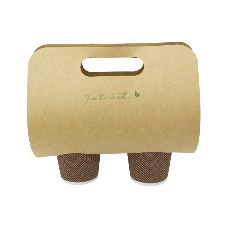 Paper Kraft Cup Carrier 23,9x18cm Ø8,0cm (500 Units)
