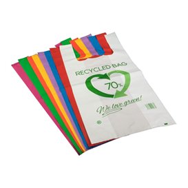 Reusable Plastic T-Shirt Bag Pink 42x53cm 50µm (1 Kg) 
