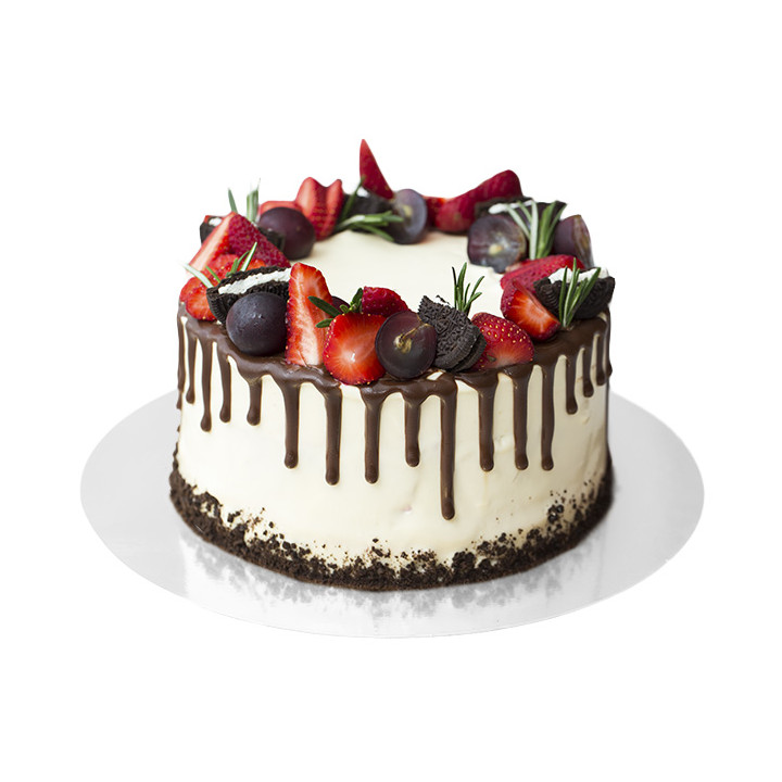 Paper Cake Circle Gold and White 18cm (100 Units) 