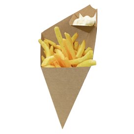Paper Dipping Cone Kraft 26,5cm 250g (500 Units)