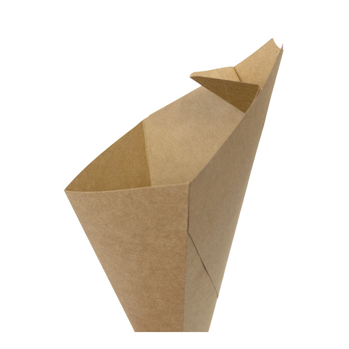 Paper Dipping Cone Kraft 19,5cm 100g (500 Units)