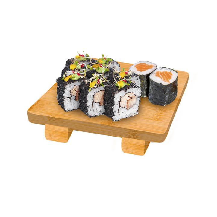 Bamboo Sushi Tray 15x15x2,5cm (40 Units)