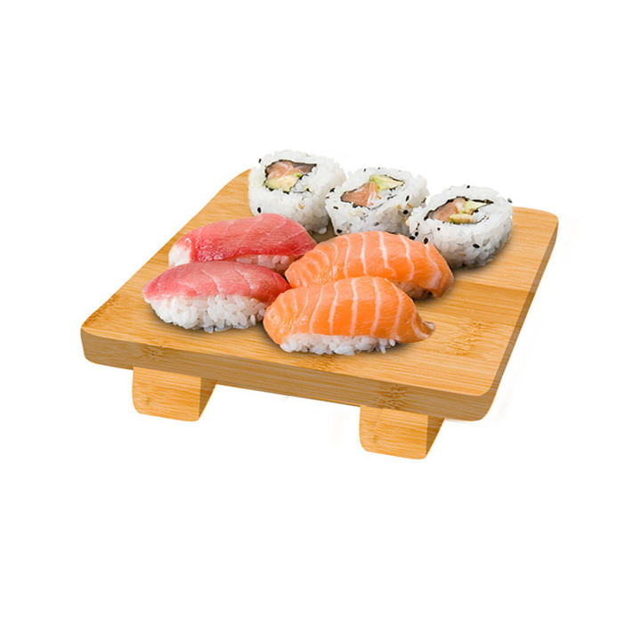 Bamboo Sushi Tray 15x15x2,5cm (40 Units)