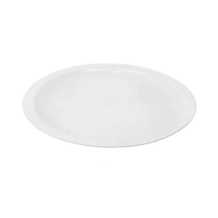 Reusable Hard Plate Flat White "Round" PP Ø18,5cm (25 Units) 