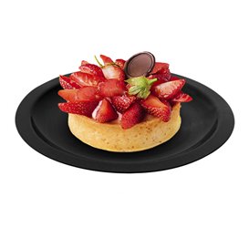 Reusable Hard Plate Flat Black "Round" PP Ø18,5cm (25 Units) 