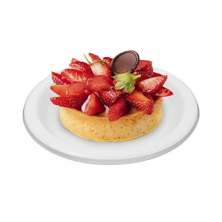 Reusable Plate Flat Economic PS White Ø16,5cm (50 Units)  