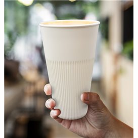 Durable Reusable Tumbler PP Cream 470ml Ø9,6cm (100 Units)