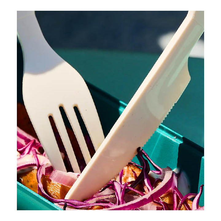 Reusable Durable Fork in PP Cream 17,9cm (500 Units)