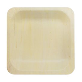 Square Wooden Plate 10,5x10,5cm (600 Units)