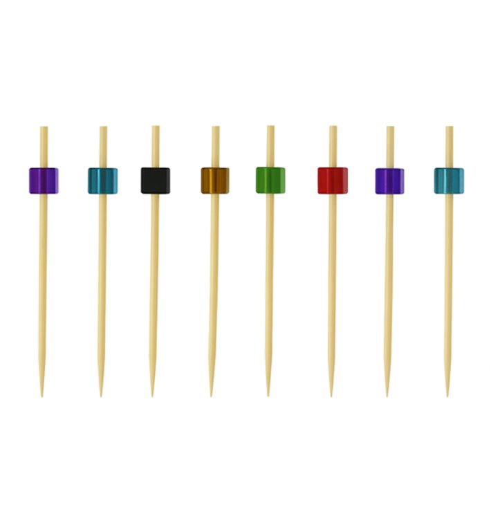 Bamboo Skewer Cube Colors 7cm (1.200 Units)