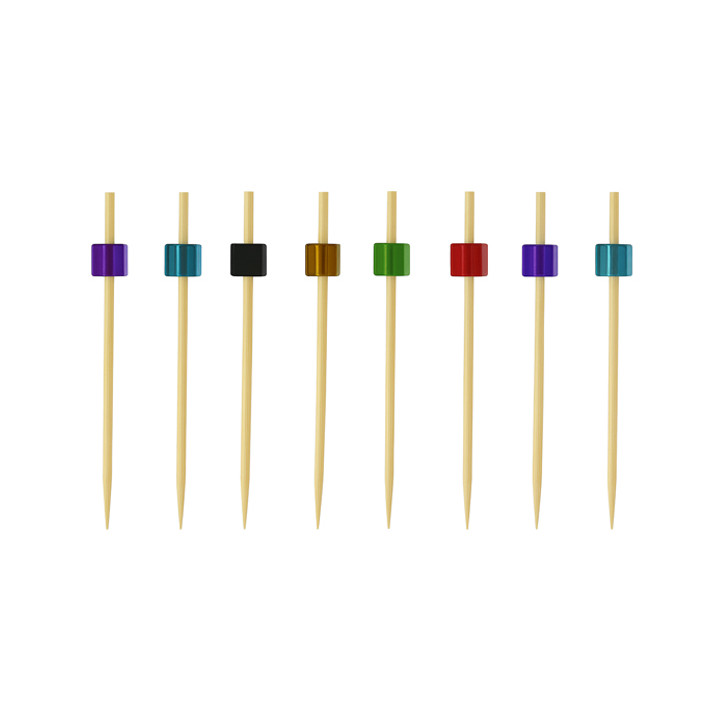 Bamboo Skewer Cube Colors 7cm (1.200 Units)