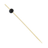 Bamboo Food Pick "Big Ball" Design Black 12,5cm (100 Units)  