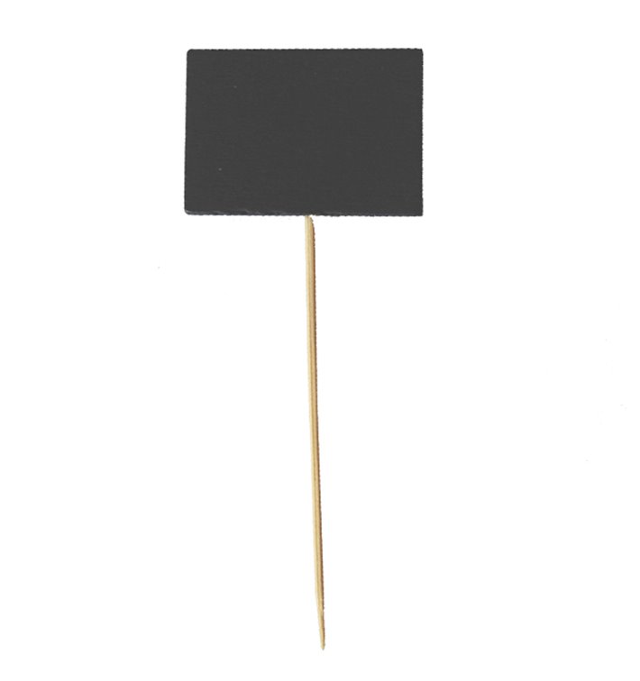 Bamboo Skewers with Slate 6.3x3.8cm (100 Units)