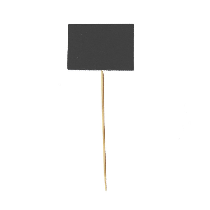 Bamboo Skewers with Slate 6.3x3.8cm (100 Units)