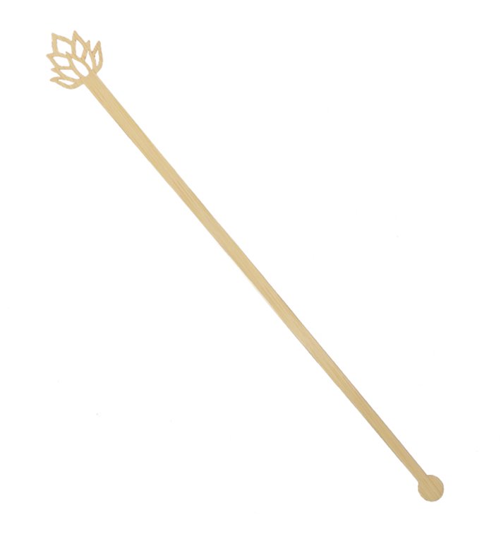 Bamboo Lotus Blossom Drink Stirrer 18cm (600 Units)