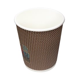 Paper Cup Ripple Wall Kraft 9Oz/270ml Ø8,0cm (1.050 Units)