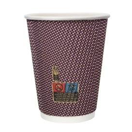 Paper Cup Ripple Wall Kraft 9Oz/270ml Ø8,0cm (25 Units)