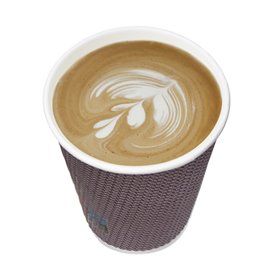 Paper Cup Ripple Wall Kraft 9Oz/270ml Ø8,0cm (25 Units)