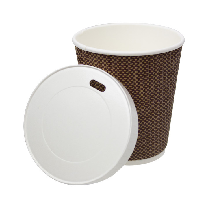 Travel Lid with White Paper Hole Ø8,0cm (1.000 Units)