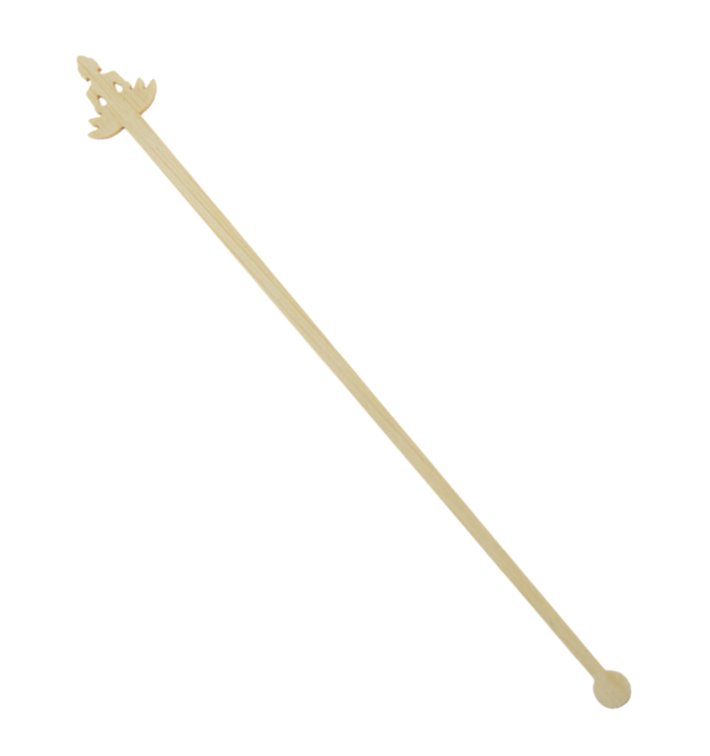 Bamboo Stirrer “Bouddha 1” for Drink 18cm (50 Units) 