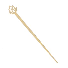 Bamboo Lotus Blossom Drink Stirrer 12cm (50 Units) 
